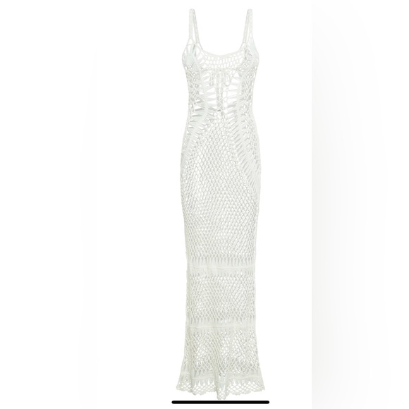 Crochet Maxi Dress - White - Picture 6 of 8
